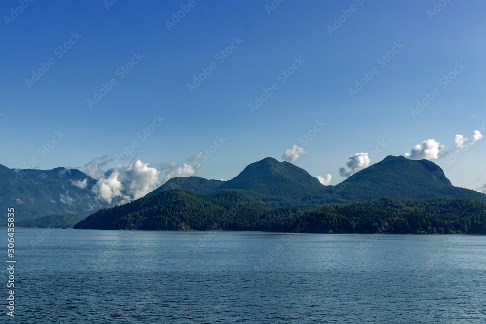 Islands near the Sunshine coast of BC, Canada