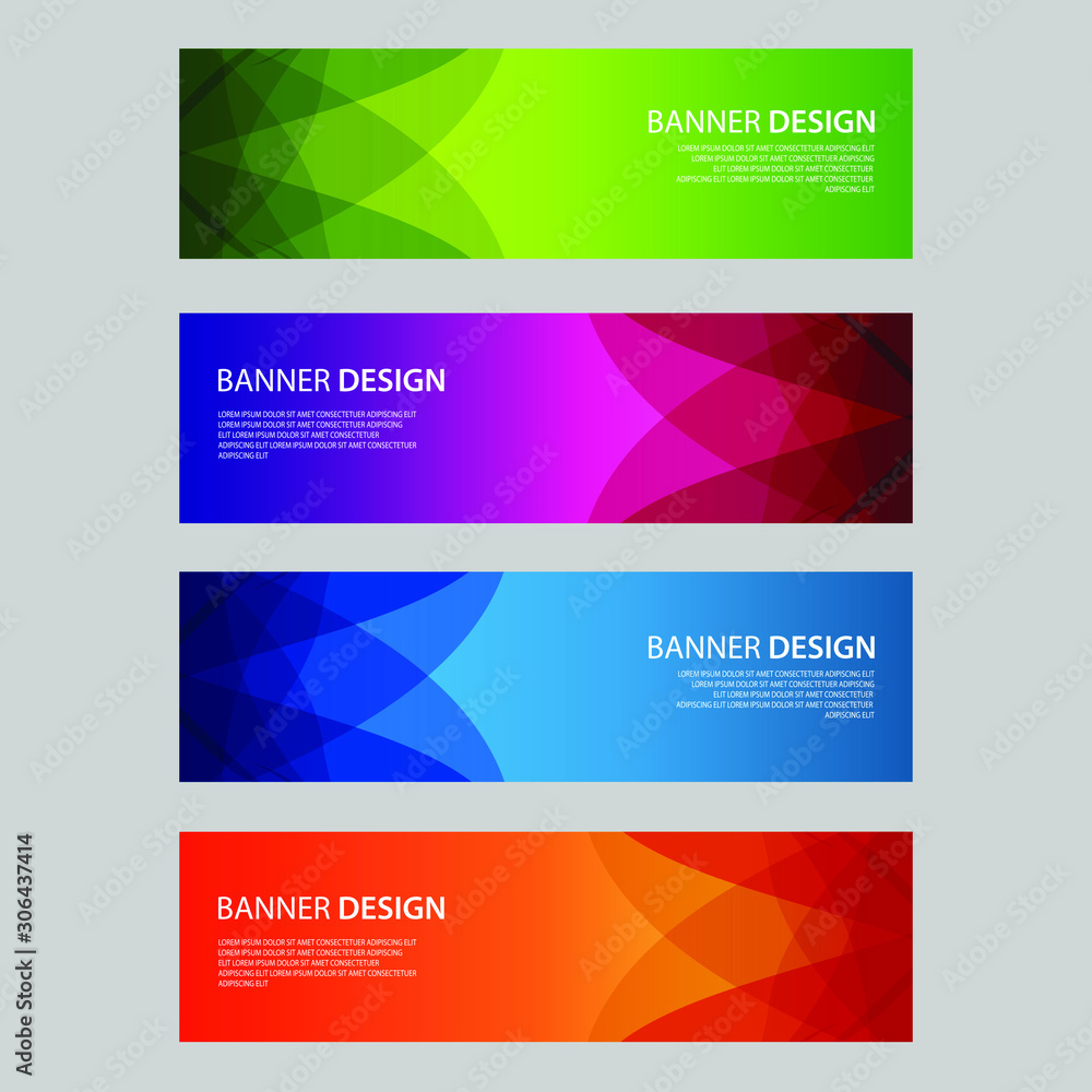 Naklejka premium Vector Abstract design banner web template