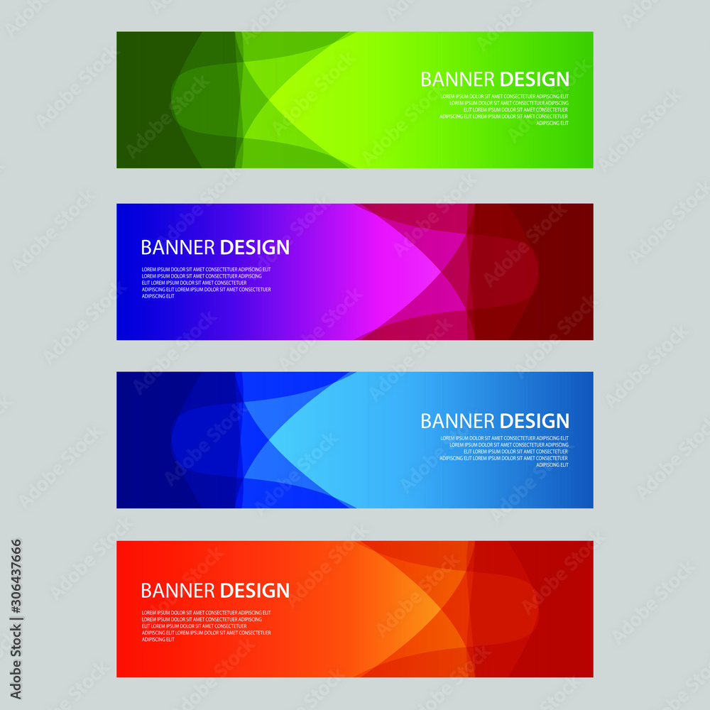 Naklejka premium Vector Abstract design banner web template