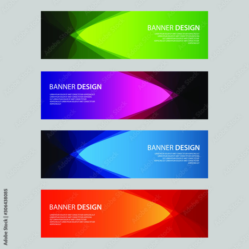 Naklejka premium Vector Abstract design banner web template