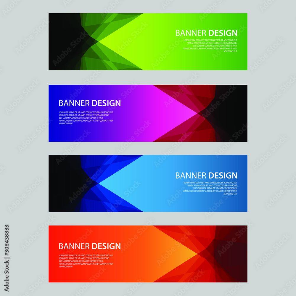 Naklejka premium Vector Abstract design banner web template