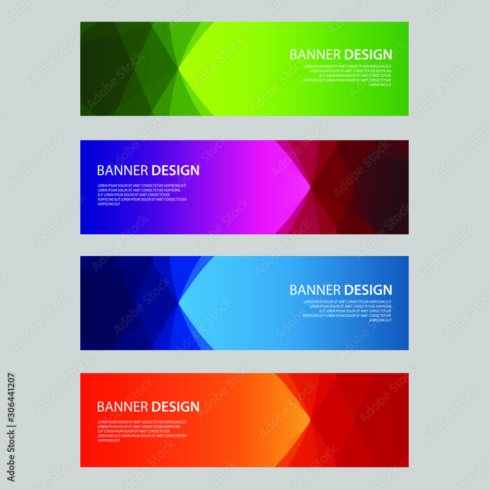 Naklejka premium Vector Abstract design banner web template