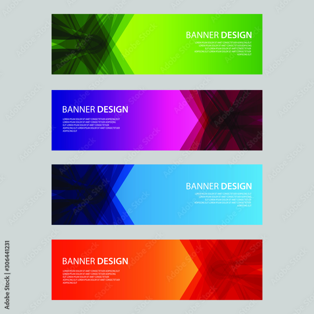 Naklejka premium Vector Abstract design banner web template