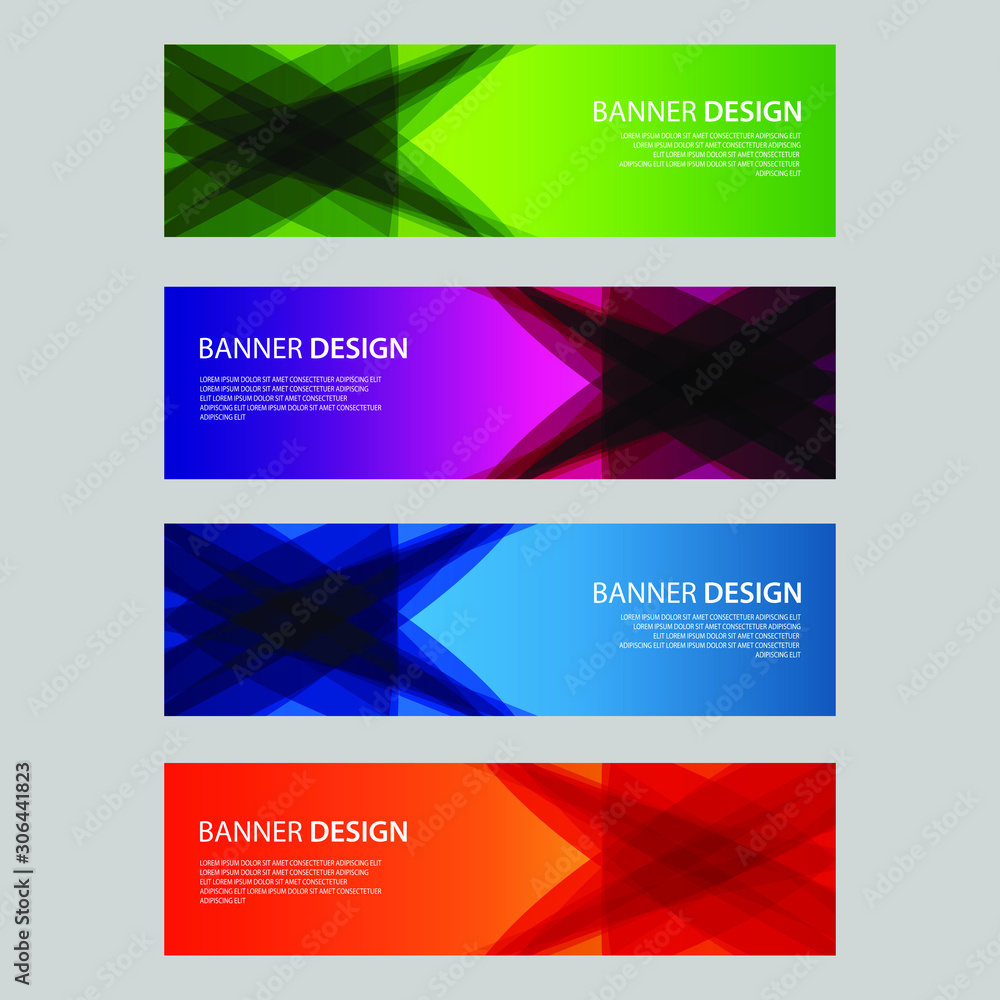 Naklejka premium Vector Abstract design banner web template
