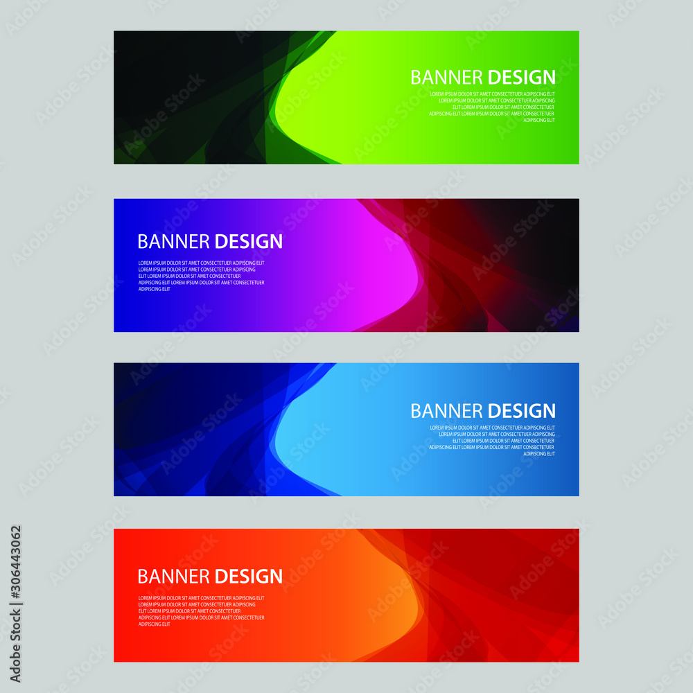 Naklejka premium Vector Abstract design banner web template