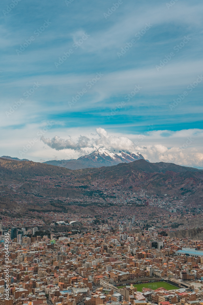 Paisaje de El Alto, La Paz, Bolivia エルアルトからのラパス