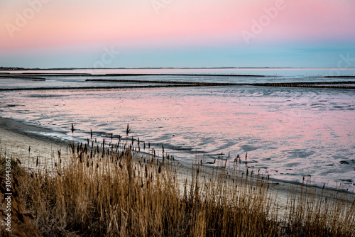 Strand Wattseite Sylt Abendstimmung Lichtstimmung nach Sonnenuntergang Nordsee