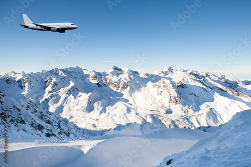 Snow Covered Mountain Range photo