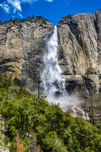 Scenic waterfall in Yosemite National Park  California  USA