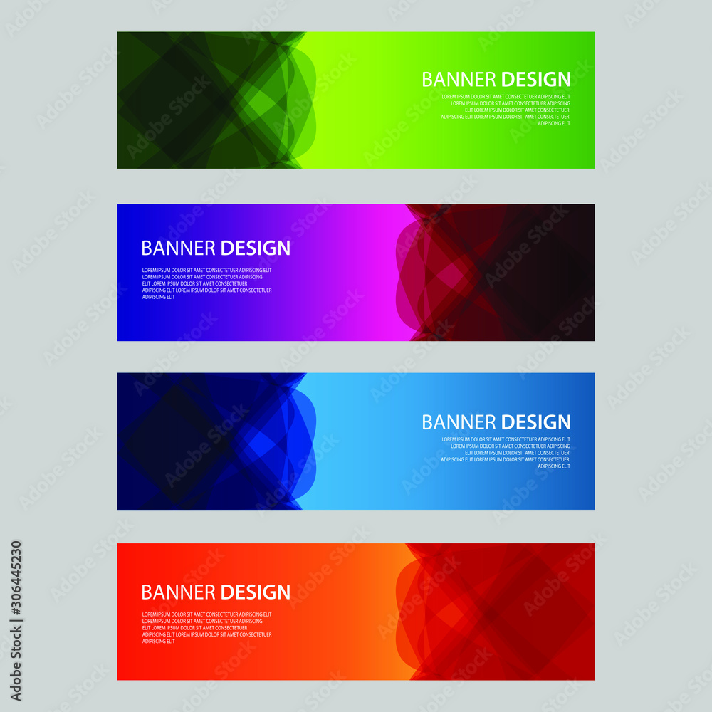 Naklejka premium Vector Abstract design banner web template