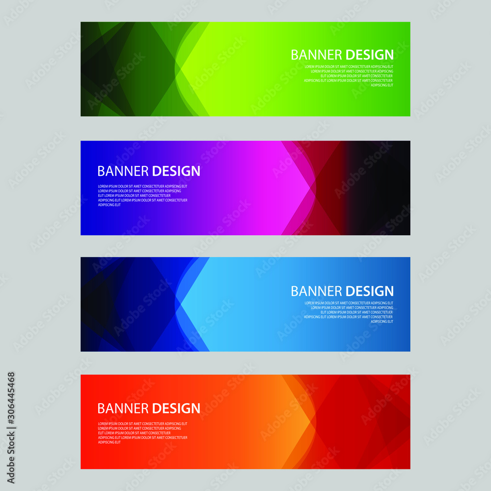 Naklejka premium Vector Abstract design banner web template
