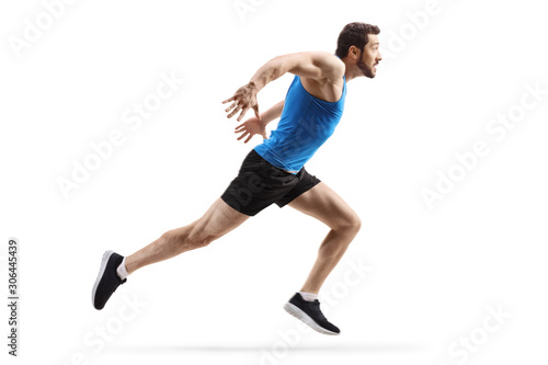 Strong muscular man running fast © Ljupco Smokovski