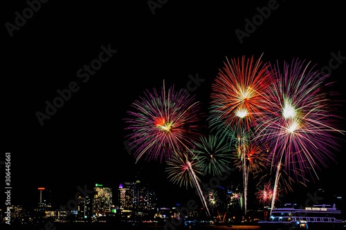 Pattaya Chonburi  Thailand. Nov-29-2019 International Fireworks Festival 2019 Pattaya.