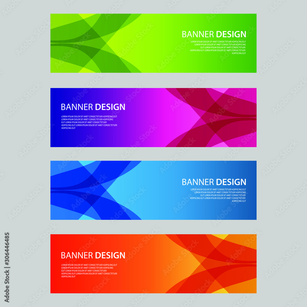 Naklejka premium Vector Abstract design banner web template