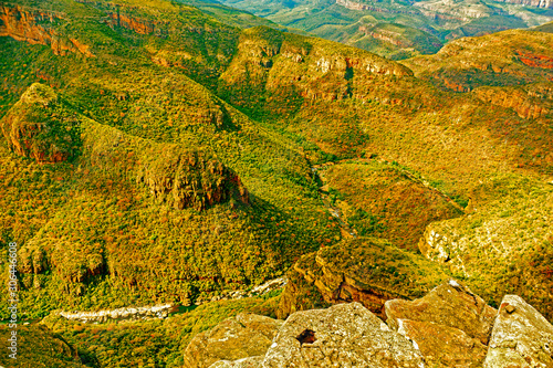 View of the Blyde River Canyon, South Africa, The Three Rondavels