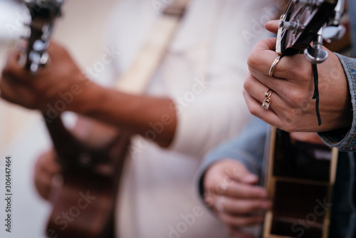 Couple playing music