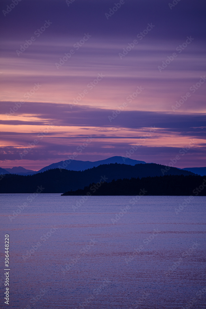 Purple Sunset Mountains Canada