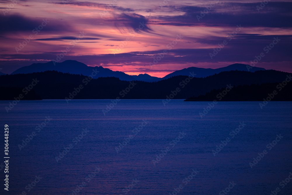 Sunset Galiano Island Canada