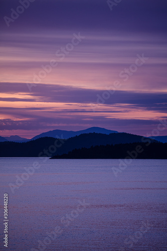 Purple Sunset Mountains Canada