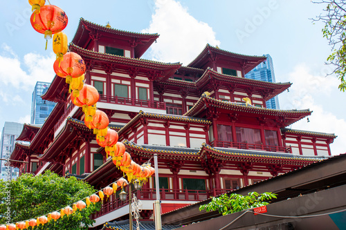 Foto The Buddhist temple in Chinatown in Singapore