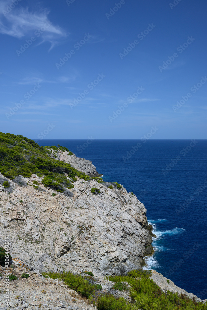 sea and rocks, mallorca, island, spain