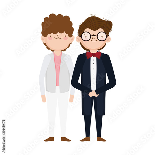 wedding groom men character cartoon