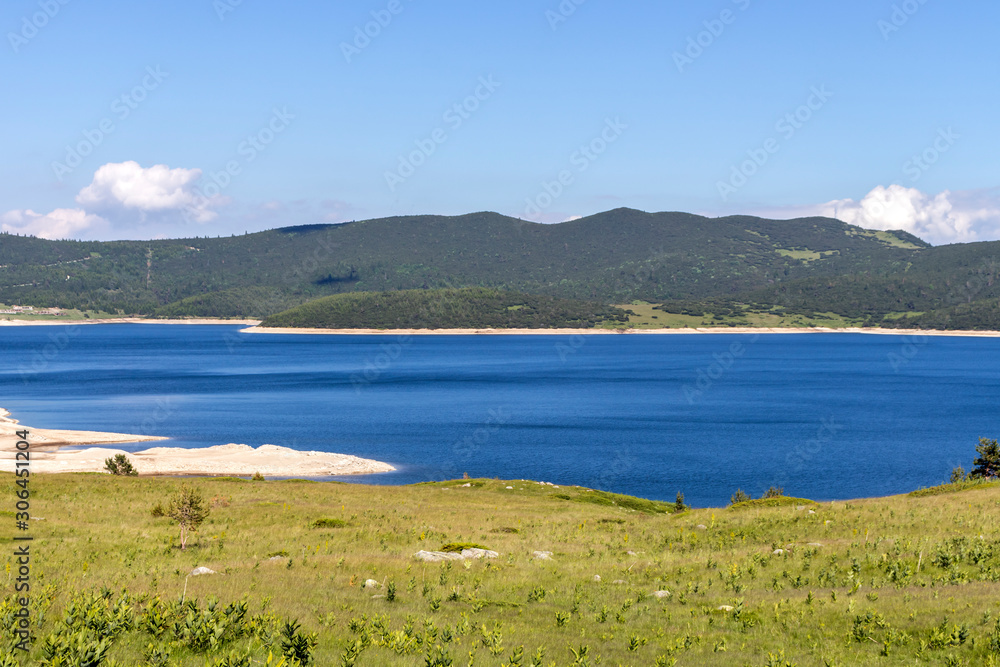 Summer view of Belmeken Reservoir, Rila mountain, Bulgaria