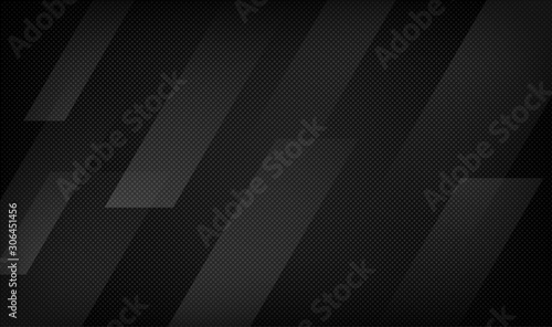 Black abstract geometric background with dots textured and diagonal lines. Modern shape concept.