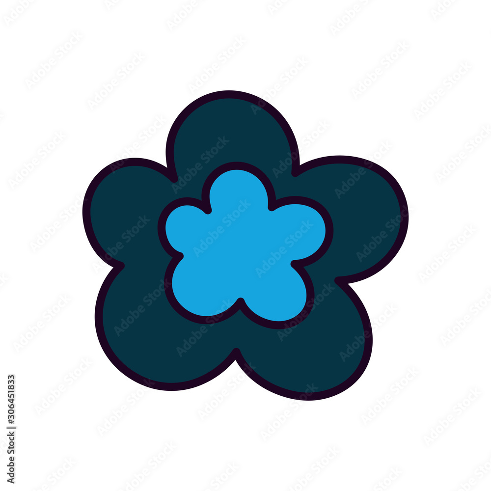 blue flower nature decoration ornament icon blue flower nature decoration ornament icon