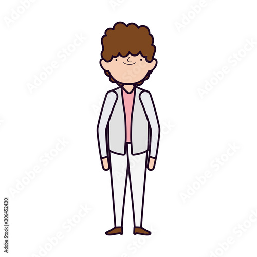 wedding groom man cartoon character in suit