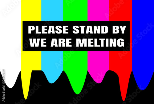 retro television test pattern melting