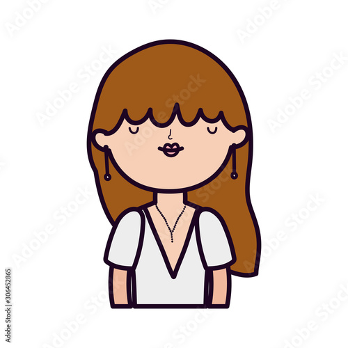 Wallpaper Mural wedding bride woman elegant dress cartoon character portrait Torontodigital.ca