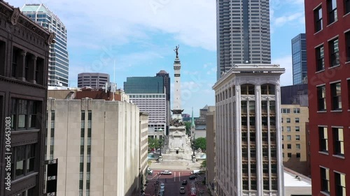 Wallpaper Mural Streets of Indianapolis downtown aerial view  Torontodigital.ca