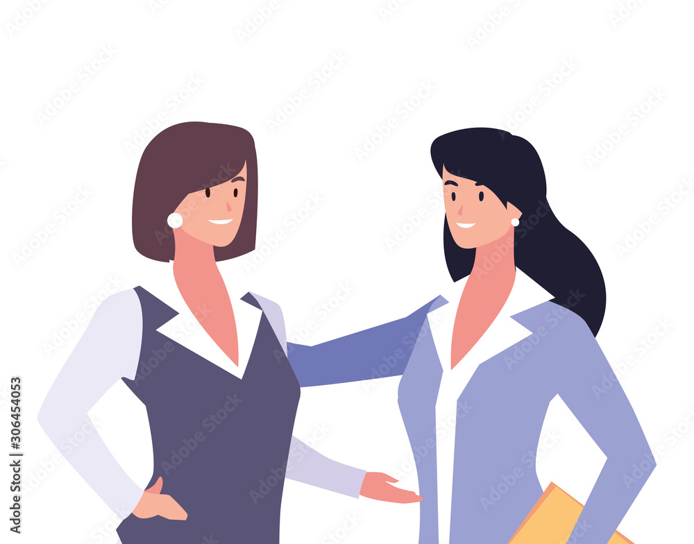 cute businesswomen with various views, poses and gestures cute businesswomen with various views, poses and gestures
