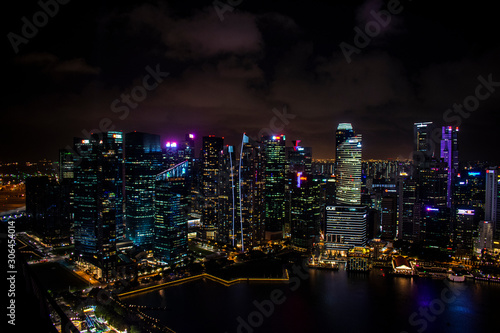 Singapore, 7 january 2019 - The Singapore skyline at night