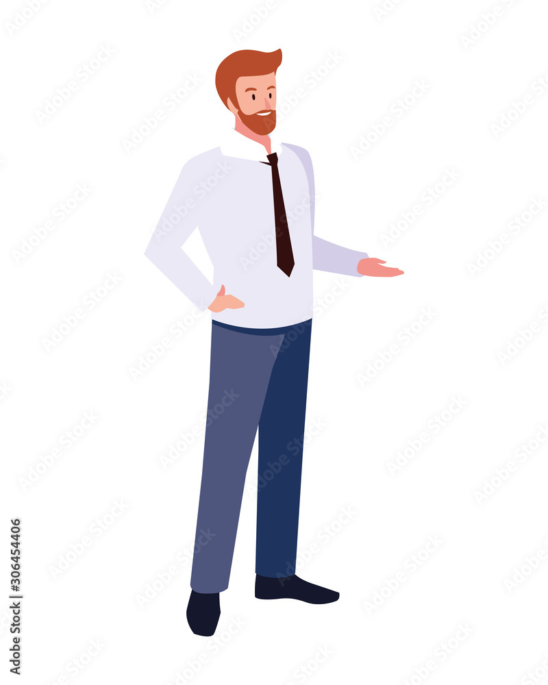 businessman standing on white background businessman standing on white background