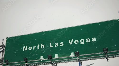 Airplane Landing North Las Vegas in Christmas