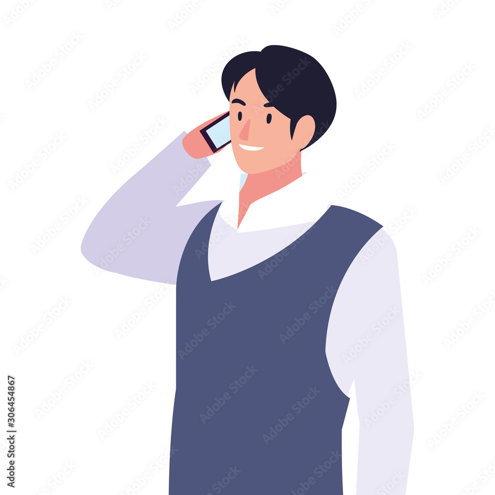businessman smiling on white background businessman smiling on white background