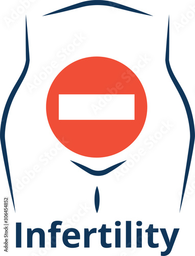 Infertility icon. Conceptual illustration of the fertility problem