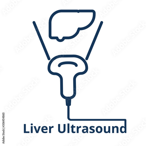 Liver ultrasound scan icon
