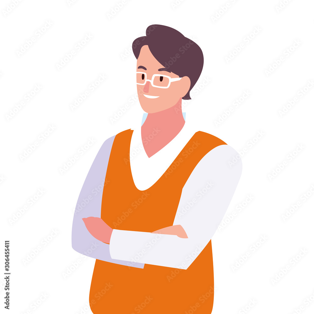 businessman with arms crossed on white background businessman with arms crossed on white background