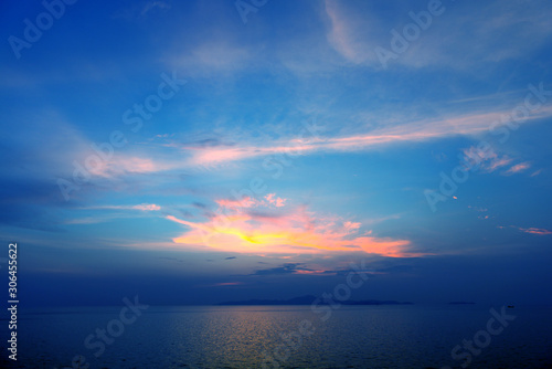 Beautiful sunset on the sea © opasstudio