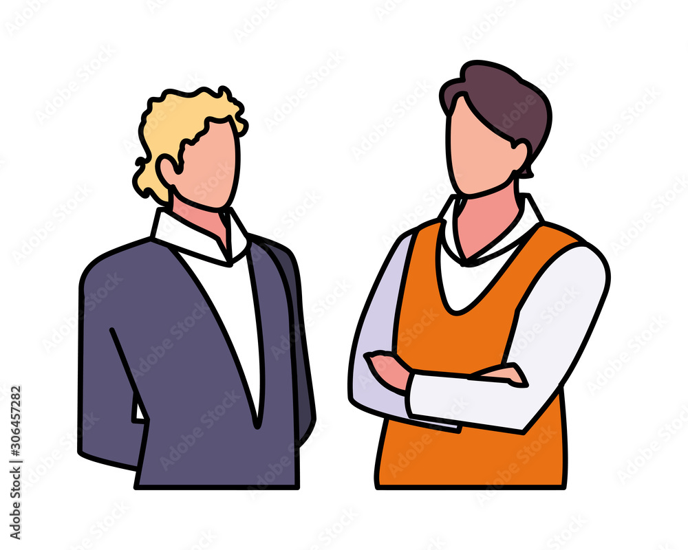 cute businessmen with various views and poses cute businessmen with various views and poses