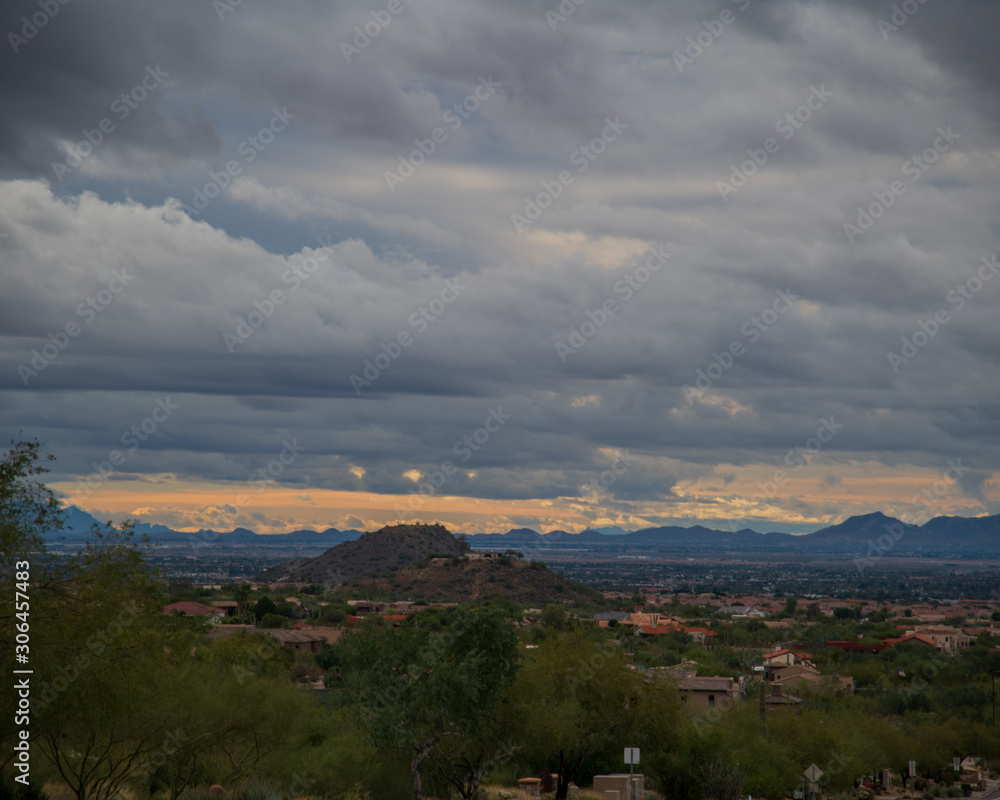 cloudy day in the desert southwest.