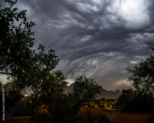 storm clouds in the desert