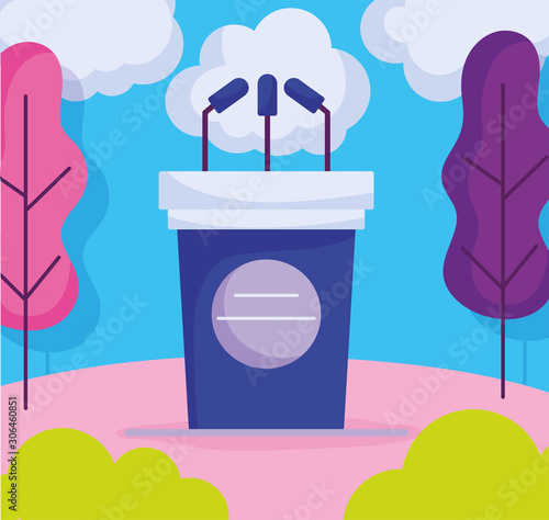 podium microphones politics election democracy voting