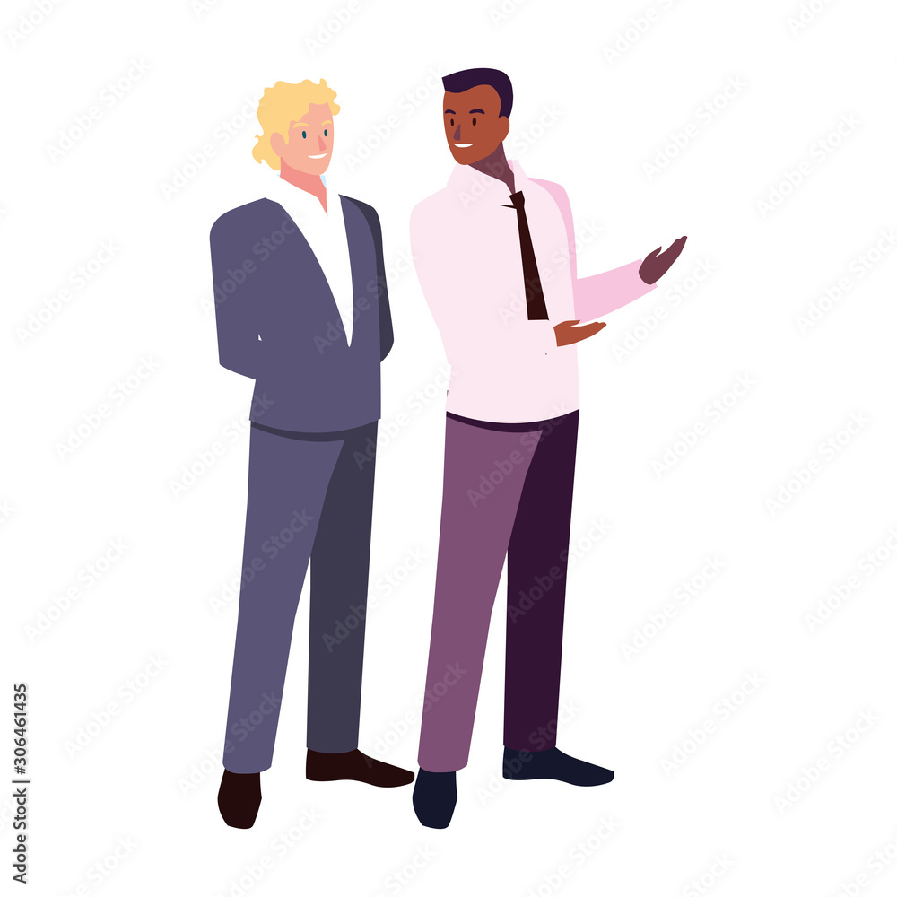 businessmen standing with various views, poses and gestures businessmen standing with various views, poses and gestures