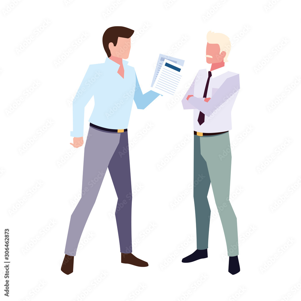 businessmen with standing on white background businessmen with standing on white background
