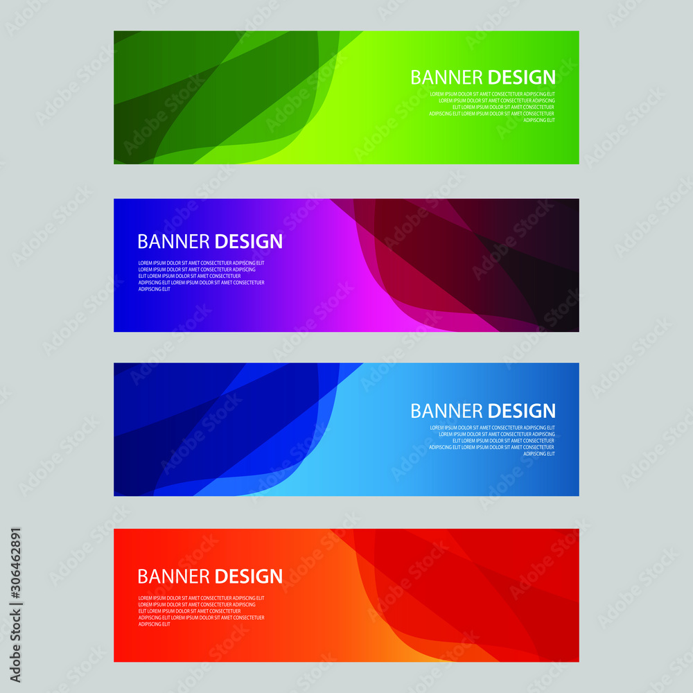 Naklejka premium Vector Abstract design banner web template