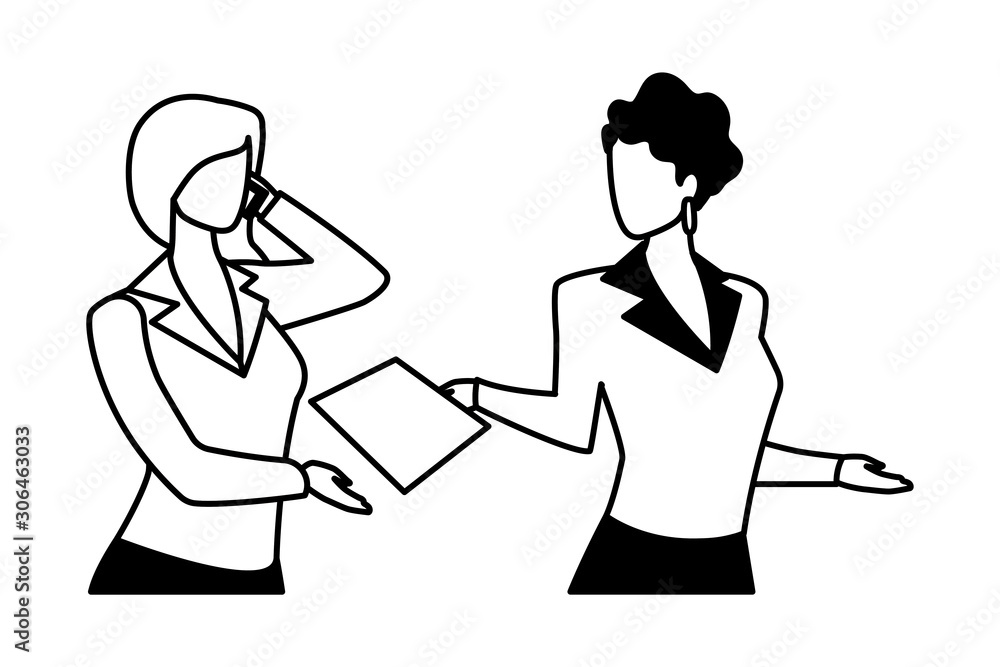 cute businesswomen with various views, poses and gestures cute businesswomen with various views, poses and gestures
